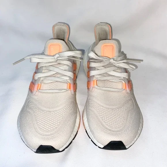 adidas Women's Athletic Shoes Beige with Peach Accents - Picture 6 of 16